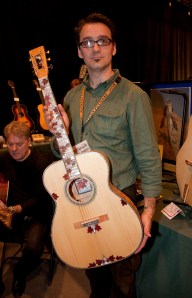 Guitar Nad inlay work by Tracy Cox. Photo © Jay Rosenblat