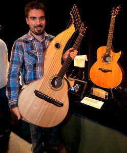 Michael Pellerin and his Harp Guitar. Photo © Jay Rosenblatt.