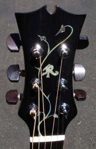 Jay Rosenblatt Vine inlay custom headstock