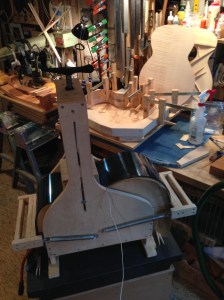 Bending maple sides for an acoustic guitar by Jay Rosenblatt © Jay Rosenblatt photo.