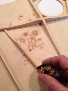 Hand Carving the x braces and tone bars on a Jay Rosenblatt Guitar