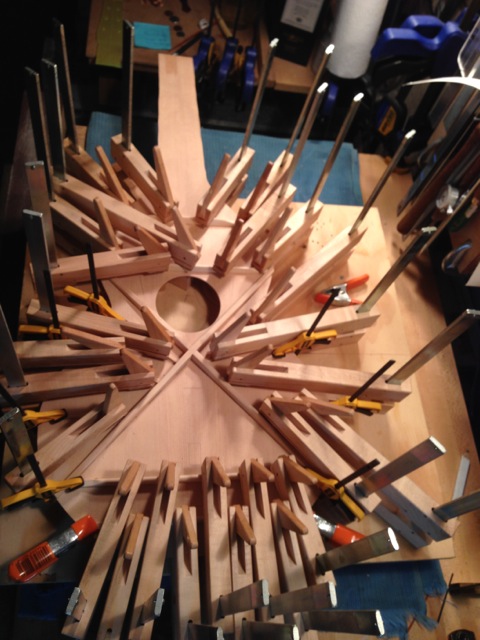 The bracing was cut, and installed using a clamp method