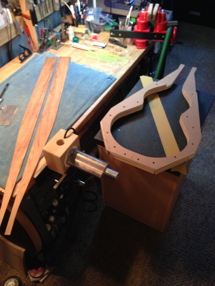 The side plates have been dimensions and brought to a thickness of about. .085. These will be hand bent on a bending iron.