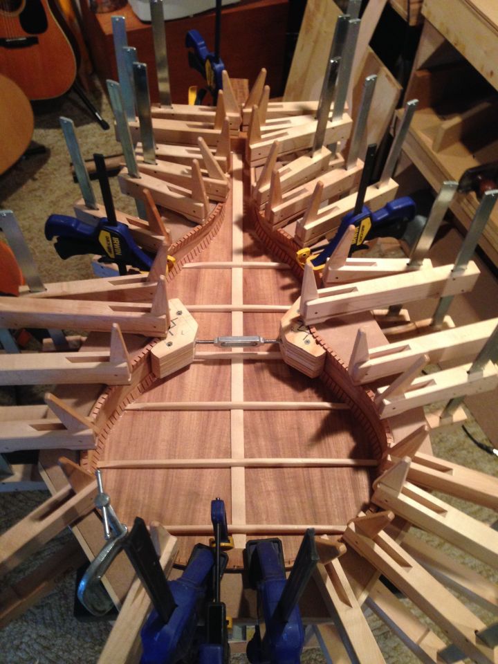 The back of the Weissenborn has been attached to the sides © Jay Rosenblatt Guitars